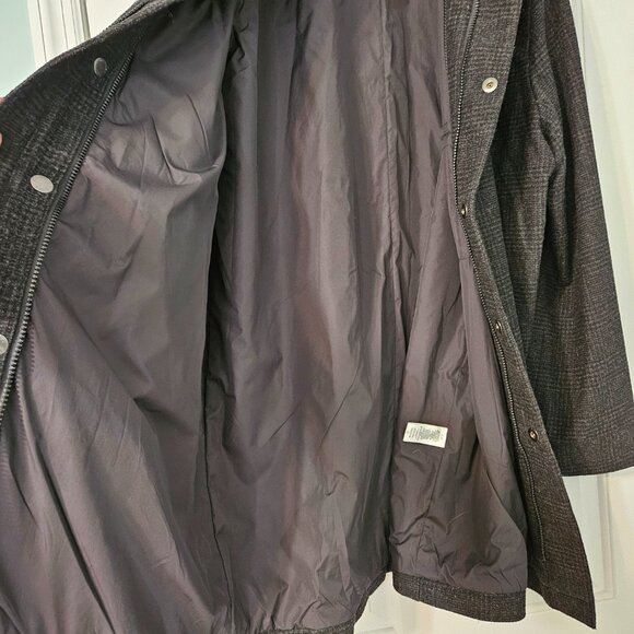 Men's Michael Kors Wool Blend Overcoat Size XL Medium Tweed Knee Length - Picture 7 of 13